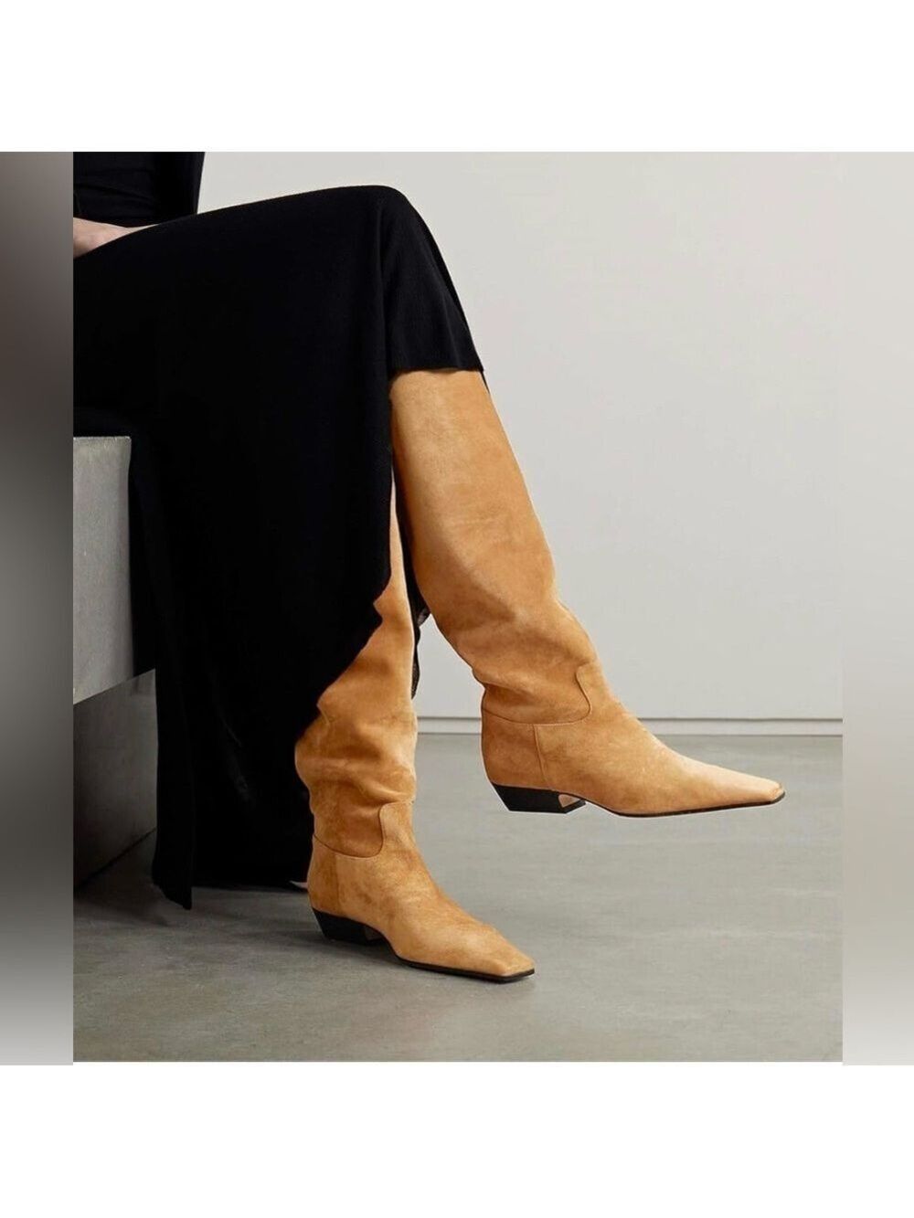 Suede Mid Calf Boots Women's Size 6